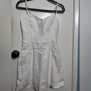 Reformation white linen dress